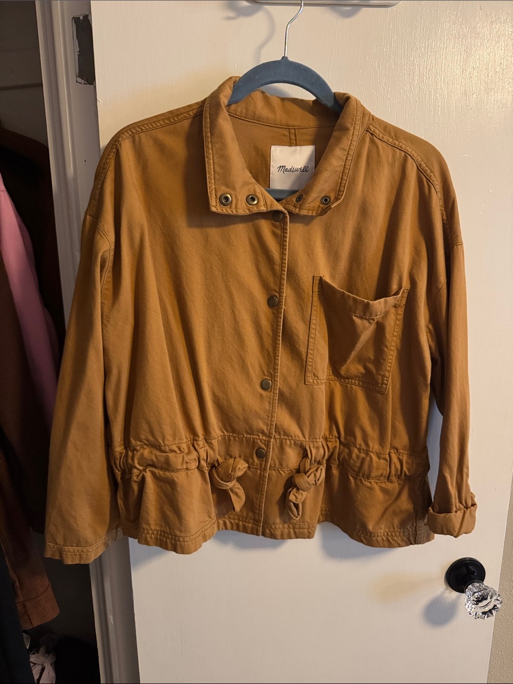 Madewell Mustard Utility Drawstring Waist Jacket